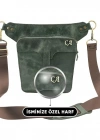 İsme Özel All in One Bel ve Bacak Çantası - %100 Deri - AC15001 - Haki