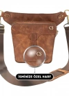 İsme Özel All in One Bel ve Bacak Çantası - %100 Deri - AC15001 - Kahverengi