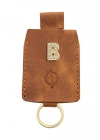 İsme Özel Çıtçıtlı Anahtarlık - % 100 Rainbow Deri - AG01001 - Camel