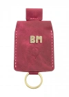 İsme Özel Çıtçıtlı Anahtarlık - % 100 Rainbow Deri - AG01001 - Fuşya