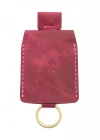 İsme Özel Çıtçıtlı Anahtarlık - % 100 Rainbow Deri - AG01001 - Fuşya