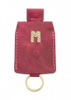 İsme Özel Çıtçıtlı Anahtarlık - % 100 Rainbow Deri - AG01001 - Fuşya