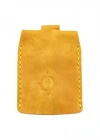 İsme Özel Çıtçıtlı Anahtarlık - % 100 Rainbow Deri - AG01001 - Hardal Sarısı