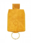 İsme Özel Çıtçıtlı Anahtarlık - % 100 Rainbow Deri - AG01001 - Hardal Sarısı