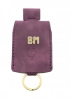 İsme Özel Çıtçıtlı Anahtarlık - % 100 Rainbow Deri - AG01001 - Mor