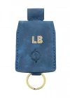İsme Özel Çıtçıtlı Anahtarlık - % 100 Rainbow Deri - AG01001 - Saks Mavisi