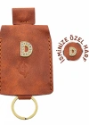 İsme Özel Çıtçıtlı Anahtarlık - % 100 Rainbow Deri - AG01001 - Tobacco