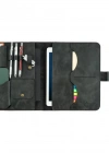 İsme Özel Çıtçıtlı Fonksiyonlu iPad Organizer - %100 Rainbow Deri - ET01002 - Antrasit