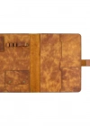 İsme Özel Çıtçıtlı Fonksiyonlu iPad Organizer - %100 Rainbow Deri - ET01002 - Camel