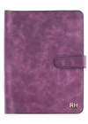 İsme Özel Çıtçıtlı Fonksiyonlu iPad Organizer - %100 Rainbow Deri - ET01002 - Mor