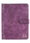 İsme Özel Çıtçıtlı Fonksiyonlu iPad Organizer - %100 Rainbow Deri - ET01002 - Mor