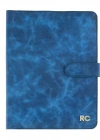 İsme Özel Çıtçıtlı Fonksiyonlu iPad Organizer - %100 Rainbow Deri - ET01002 - Saks Mavisi
