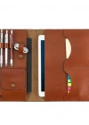 İsme Özel Çıtçıtlı Fonksiyonlu iPad Organizer - %100 Tiesto Deri - ET01003 - Tobacco