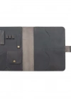 İsme Özel Çıtçıtlı Fonksiyonlu iPad Organizer 10,9 (İnç) - %100 Crazy Deri - ET01004 - Antrasit