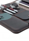 İsme Özel Çıtçıtlı Fonksiyonlu iPad Organizer 10,9 (İnç) - %100 Crazy Deri - ET01004 - Antrasit