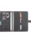 İsme Özel Çıtçıtlı Fonksiyonlu Macbook Organizer - %100 Crazy Deri - 11 (11 İnç) - ET02004 - Antrasit