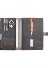 İsme Özel Çıtçıtlı Fonksiyonlu Macbook Organizer - %100 Crazy Deri - ET02004 - Kahverengi