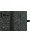 İsme Özel Çıtçıtlı Fonksiyonlu Macbook Organizer - %100 Rainbow Deri - ET02001 - Antrasit