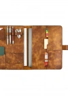 İsme Özel Çıtçıtlı Fonksiyonlu Macbook Organizer - %100 Rainbow Deri - ET02001 - Camel