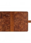 İsme Özel Çıtçıtlı Fonksiyonlu Macbook Organizer - %100 Rainbow Deri - ET02001 - Kahverengi