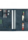 İsme Özel Çıtçıtlı Fonksiyonlu Macbook Organizer - %100 Rainbow Deri - ET02001 - Lacivert