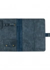 İsme Özel Çıtçıtlı Fonksiyonlu Macbook Organizer - %100 Rainbow Deri - ET02001 - Lacivert