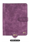 İsme Özel Çıtçıtlı Fonksiyonlu Macbook Organizer - %100 Rainbow Deri - ET02001 - Mor