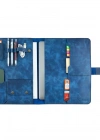 İsme Özel Çıtçıtlı Fonksiyonlu Macbook Organizer - %100 Rainbow Deri - ET02001 - Saks Mavisi