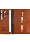İsme Özel Çıtçıtlı Fonksiyonlu Macbook Organizer - %100 Tiesto Deri - ET02003 - Tobacco