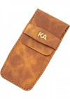 İsme Özel Çok Amaçlı Aksesuar Kılıfı - %100 Rainbow Deri - AK01002 - Camel
