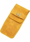 İsme Özel Çok Amaçlı Aksesuar Kılıfı - %100 Rainbow Deri - AK01002 - Hardal Sarısı