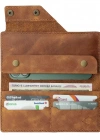 İsme Özel Dikey Çıtçıtlı Uzun Cüzdan - %100 Rainbow Deri - A010006 - Camel