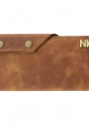 İsme Özel Dikey Çıtçıtlı Uzun Cüzdan - %100 Rainbow Deri - A010006 - Camel