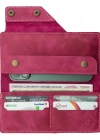İsme Özel Dikey Çıtçıtlı Uzun Cüzdan - %100 Rainbow Deri - A010006 - Fuşya