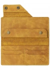 İsme Özel Dikey Çıtçıtlı Uzun Cüzdan - %100 Rainbow Deri - A010006 - Hardal Sarısı