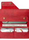 İsme Özel Dikey Çıtçıtlı Uzun Cüzdan - %100 Rainbow Deri - A010006 - Kırmızı