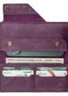 İsme Özel Dikey Çıtçıtlı Uzun Cüzdan - %100 Rainbow Deri - A010006 - Mor