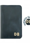 İsme Özel Dikey Mini Cüzdan - %100 Rainbow Deri - A010005 - Lacivert
