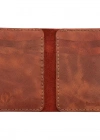 İsme Özel Dikey Mini Cüzdan - %100 Rainbow Deri - A010005 - Tobacco