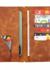İsme Özel Dikey Uzun Cüzdan - %100 Rainbow Deri - A010007 - Camel