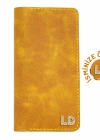 İsme Özel Dikey Uzun Cüzdan - %100 Rainbow Deri - A010007 - Hardal Sarısı