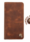 İsme Özel Dikey Uzun Cüzdan - %100 Rainbow Deri - A010007 - Kahverengi