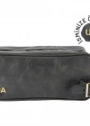 İsme Özel Dopp Kit Kişisel Bakım ve Seyahat Çantası - %100 Rainbow Deri - AC14004 - Antrasit
