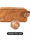 İsme Özel Dopp Kit Kişisel Bakım ve Seyahat Çantası - %100 Rainbow Deri - AC14004 - Camel