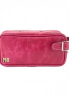 İsme Özel Dopp Kit Kişisel Bakım ve Seyahat Çantası - %100 Rainbow Deri - AC14004 - Fuşya