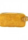 İsme Özel Dopp Kit Kişisel Bakım ve Seyahat Çantası - %100 Rainbow Deri - AC14004 - Hardal Sarısı