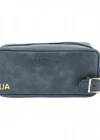 İsme Özel Dopp Kit Kişisel Bakım ve Seyahat Çantası - %100 Rainbow Deri - AC14004 - Lacivert