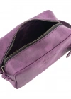 İsme Özel Dopp Kit Kişisel Bakım ve Seyahat Çantası - %100 Rainbow Deri - AC14004 - Mor