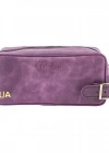 İsme Özel Dopp Kit Kişisel Bakım ve Seyahat Çantası - %100 Rainbow Deri - AC14004 - Mor