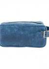 İsme Özel Dopp Kit Kişisel Bakım ve Seyahat Çantası - %100 Rainbow Deri - AC14004 - Saks Mavisi